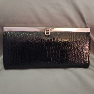 Unbranded faux leather animal print wallet/clutch